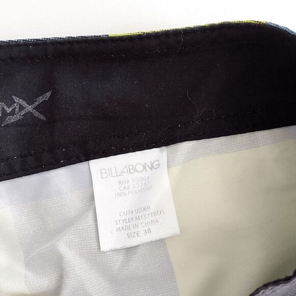 Billabong Mens Plaid Platinum PX-4 Swim Trunks Board Shorts Multi-Color Size 38 - Picture 4 of 9